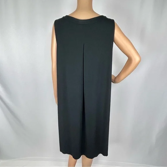 J. Jill Black Keyhole Neck Midi Dress Size 1X - Picture 7 of 12